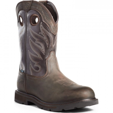 Ariat Mens Waterproof Round Toe Western Work Boot 11 Inch