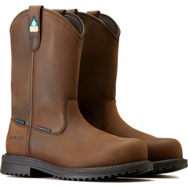 Ariat Mens RigTek II Pull-On H2O Oily Distressed Brown Boot10035988