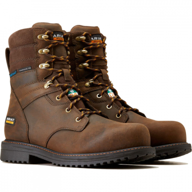 Ariat Mens RigTek II 8" H2O Oily Distressed Brown Boot10035989