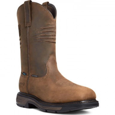 Ariat Mens Waterproof Carbon Toe Western Work Boot 10036002