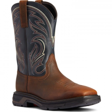 Ariat Mens Western Work Boot 11 Inch Brown Oiled