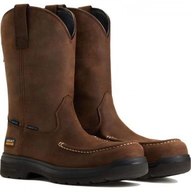 Ariat Mens Waterproof Carbon Toe Driving Moc 11 Inch Mocha