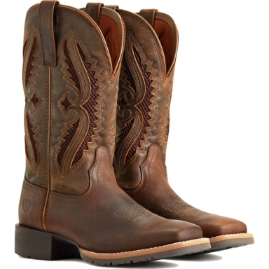Ariat Womens Cowgirl Boot 11 Inch Distressed Tan