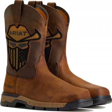Ariat Mens Western Work Boot 10 Inch Dark Earth