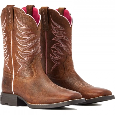 Ariat Youth Cowboy Boot 8 Inch Rowdy Brown