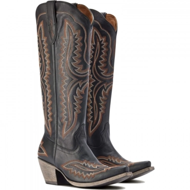 Ariat Womens Cowgirl Boot 16 Inch Brooklyn Black