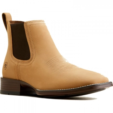 Ariat Mens Square Toe Cowboy Boot 6 Inch Almond Brown