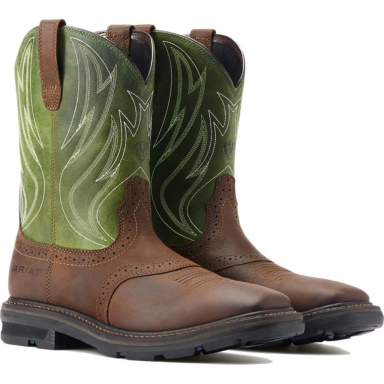 Ariat Mens Western Work Boot 10 Inch Dark Brown