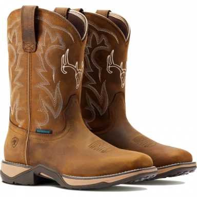 Ariat Womens Waterproof Cowgirl Boot 10 Distressed Brown