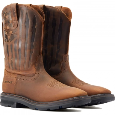 Ariat Mens Western Work Boot 11 Inch Distressed 10044505