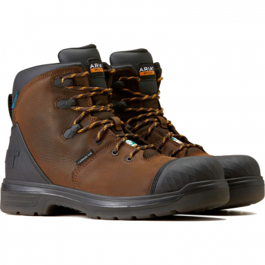 Ariat Mens Turbo Outlaw 6" H2O CSA Rich Brown Boot10045417