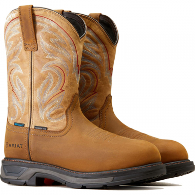 Ariat Mens WorkHog XT Pull-On H2O Distressed Brown-Bravo Brown Boot10045435