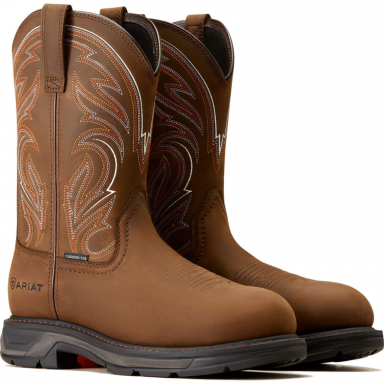 Ariat Mens WorkHog XT Pull-On Distressed Brown Boot10045437