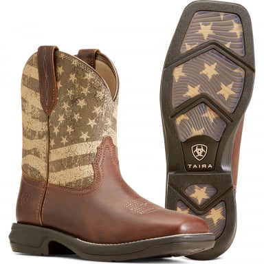 Ariat Womens Anthem Shortie Myra River Road-Neutral Flag Print Boot10046944