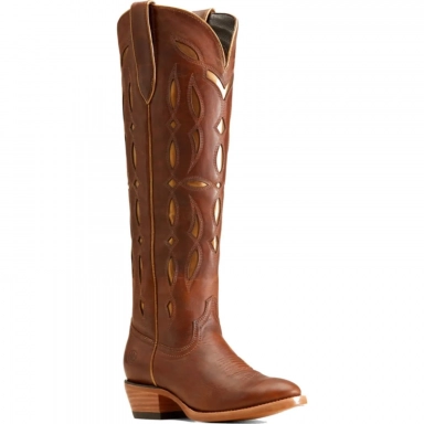 Ariat Womens Cowgirl Boot 18 Inch Chic Brown