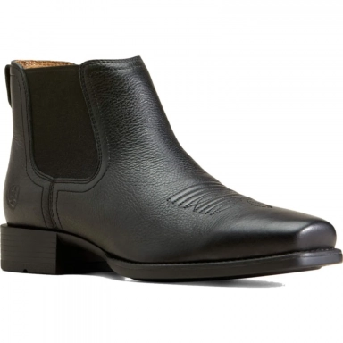 Ariat Mens Cowboy Boot 6 Inch Black Deertan