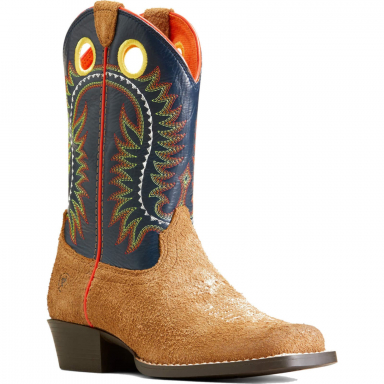 Ariat Youth Derby Monroe Tan Roughout-Inkwell Boot