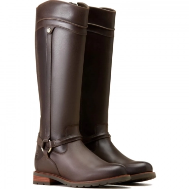 Ariat Womens Waterproof Driving Moc 16 Inch Mocha