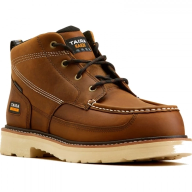 Ariat Mens Composite Toe Chukka 5 Inch Distressed Brown