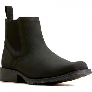 Ariat Mens Square Toe Chelsea Boot 6 Inch Matte Black