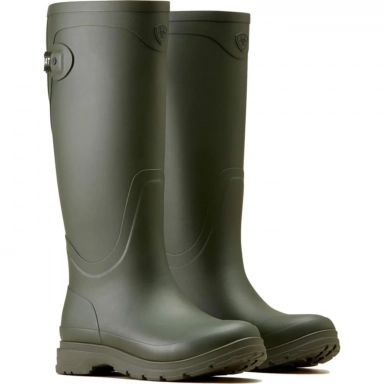 Ariat Womens Waterproof Round Toe Rubber Boot 14 Inch Olive