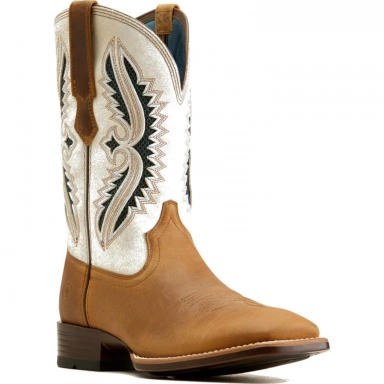 Ariat Mens Square Toe Cowboy Boot 11 Inch Marbled Tan
