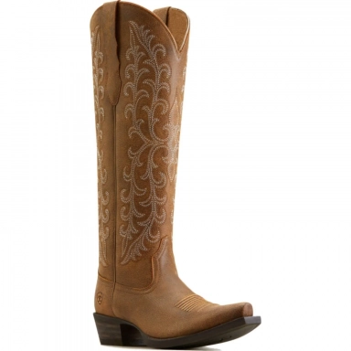 Ariat Womens Cowgirl Boot 16 Inch Brown Bomber