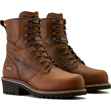 Ariat Mens 8 Inch Composite Toe Round Work Boot 400G