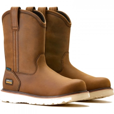 Ariat Mens Waterproof Round Toe Western Work Boot 10 Inch