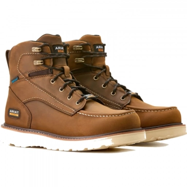 Ariat Mens Waterproof Round Toe Western Work Boot 6 10053614