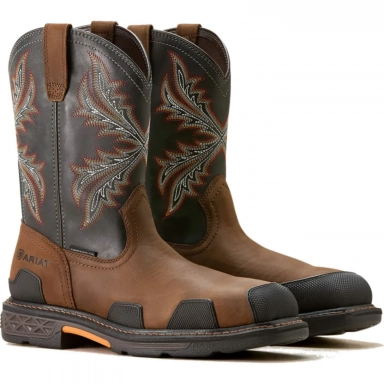 Ariat Mens Composite Toe Western Work Boot 11 Brown Rough