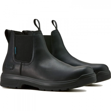 Ariat Mens Waterproof Round Toe Chelsea Boot 6 All Black