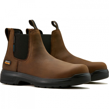 Ariat Mens 6 Inch Carbon Toe Round Chelsea Boot