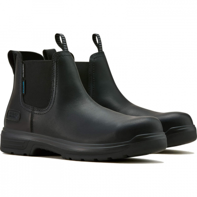 Ariat Mens 6 Inch Carbon Toe Round Chelsea Boot Black