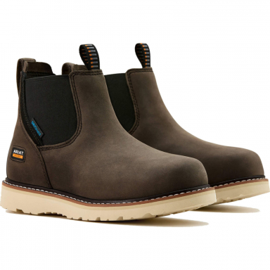 Ariat Womens Rebar Wedge Chelsea Waterproof Work Boot 10061118