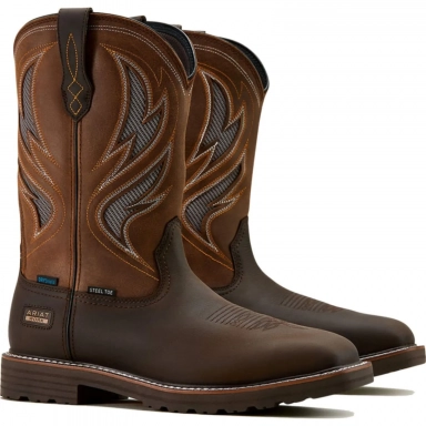 Ariat Mens Waterproof Steel Toe Western Work Boot 10061119