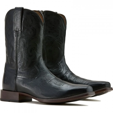 Ariat Mens Square Toe Cowboy Boot 10 Inch Iron Black