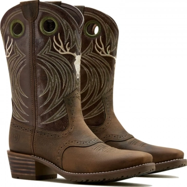 Ariat Mens Square Toe Cowboy Boot 12 Inch Wild Taupe