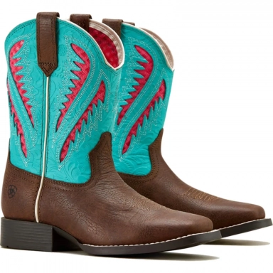 Ariat Kids Square Toe Cowboy Boot 8.5 Inch Rich Clay