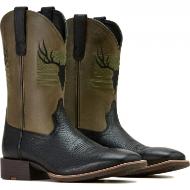 Ariat Mens Square Toe Cowboy Boot 11 Inch Black 10061231