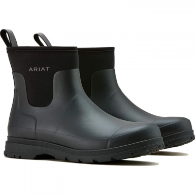 Ariat Mens Waterproof Round Toe Rubber Boot 6.5 Inch Black