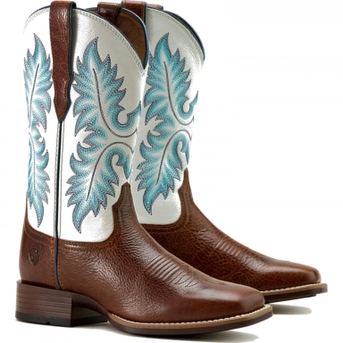 Ariat Womens Square Toe Cowgirl Boot 11 Gingersnap White