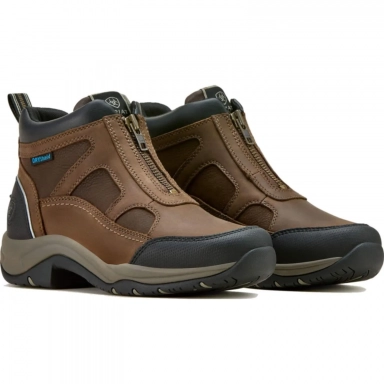 Ariat Womens Waterproof Round Toe Work Boot 4 Palm Brown
