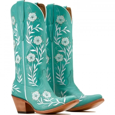 Ariat Womens Cowgirl Boot 13 Inch Natural Turquoise