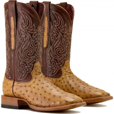 Ariat Mens Square Toe Cowboy Boot 12 Inch Tan Full