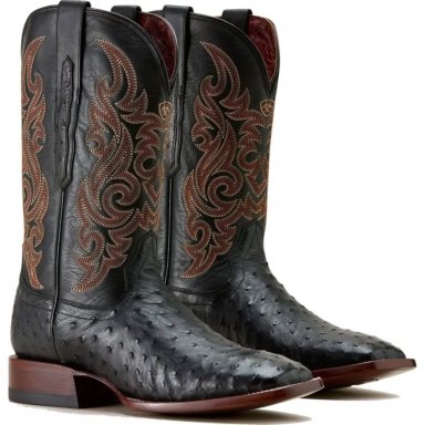 Ariat Mens Square Toe Cowboy Boot 12 Inch Black Full