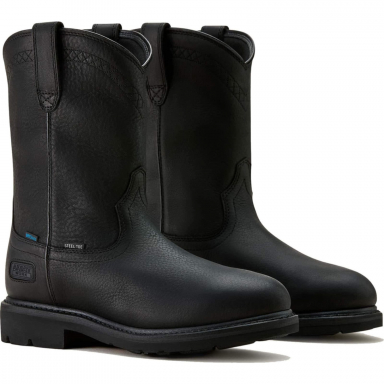 Ariat Mens 10 Inch Steel Toe Roper Work Boot Black