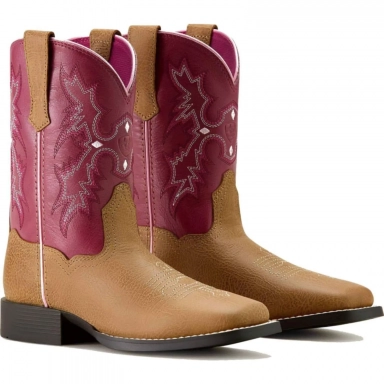 Ariat Youth Square Toe Cowboy Boot 8.5 Inch Cottage Rosebud
