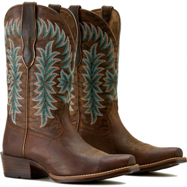 Ariat Womens 11 Inch Pointed Toe Western Cowgirl Boot Brown