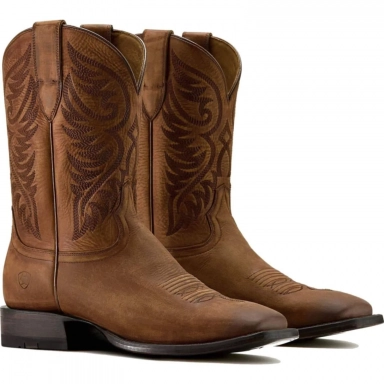 Ariat Mens Square Toe Cowboy Boot 11 Inch Renaissance Brown